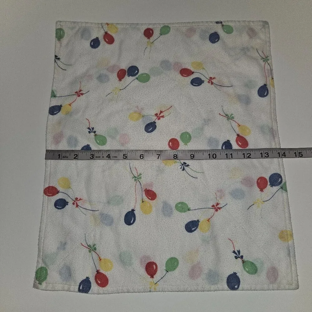VTG Balloons Baby Burp Cloth Primary Colors Red Blue Yellow Green 14
